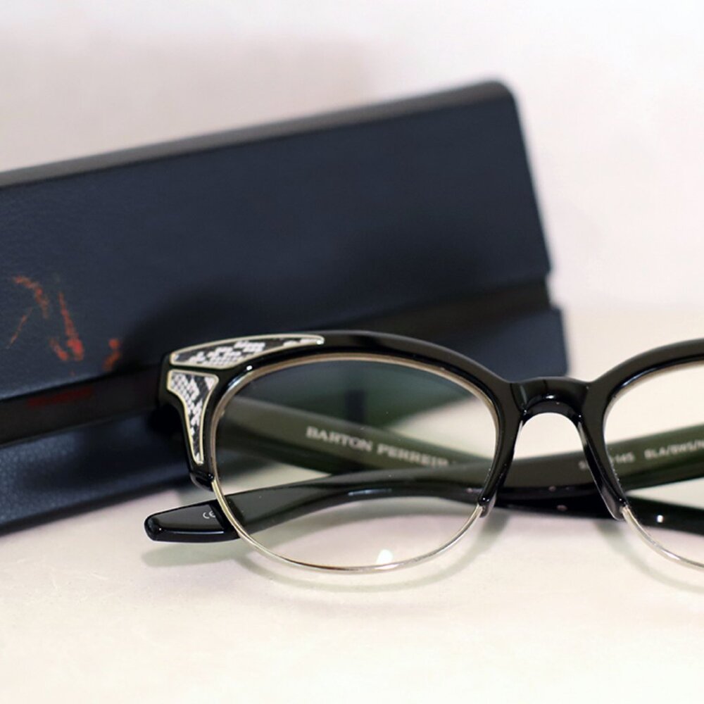 BARTON PERREIRA 'FORTUNA' BLA/BWS/NOI BLACK SUNGLASSES 53-18, FRAMES ONLY - Picture 3 of 6